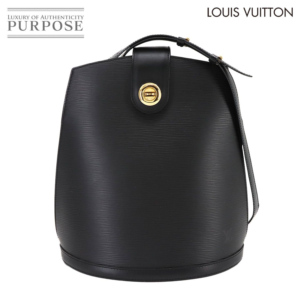 ルイ ヴィトン LOUIS VUITTON エピ クリュニー ショルダー バッグ レザー ノワール M52252 ゴールド 金具 Cluny 90298099