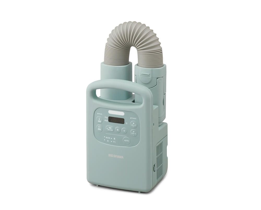 アイリスオーヤマ 布団乾燥機 ふとん乾燥機 幅約16.0×奥行約14.0×高さ約36.0cm ダニ退治 カラリエ メーカー保証付き 温風機能 マット不要 カラリエ Colors グリーン IRIS OHYAMA FK-RC3-G