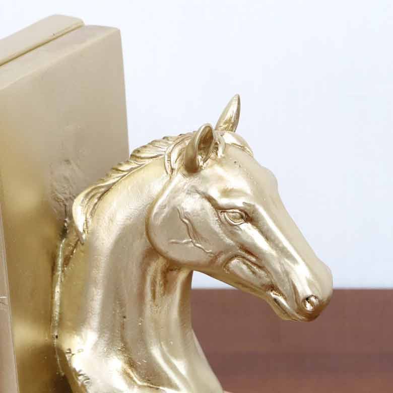 ブックエンド 馬 ゴールド モダン 置物 動物 - メルカリ
