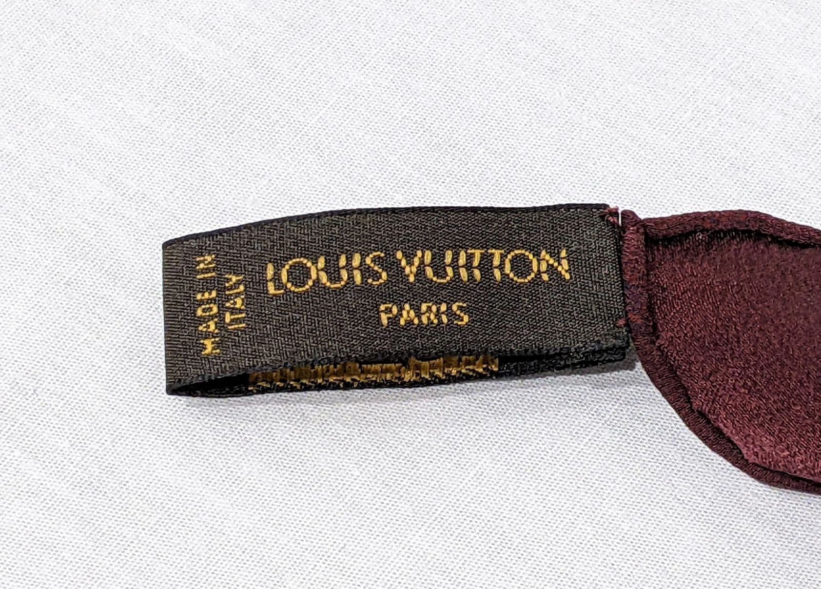 Louis Vuitton ルイヴィトン カレ・モナコ シルクスカーフ ボルドー