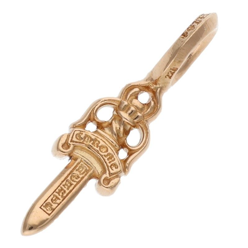クロムハーツ 22K STACK DAGGER V2|ダガースタックチャーム ゴールドネックレストップ メンズ