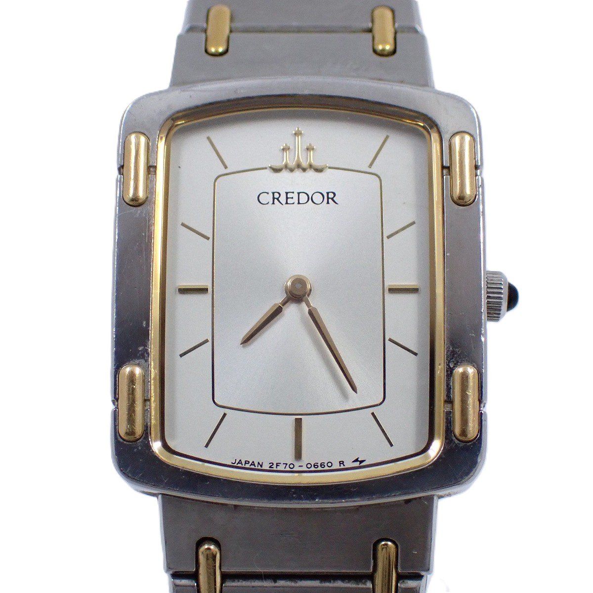 SEIKO セイコー クレドール 18KT|SSコンビ クォーツ レディース 腕時計 シルバー文字盤 純正SSベルト 2F70-5600 いおき質店