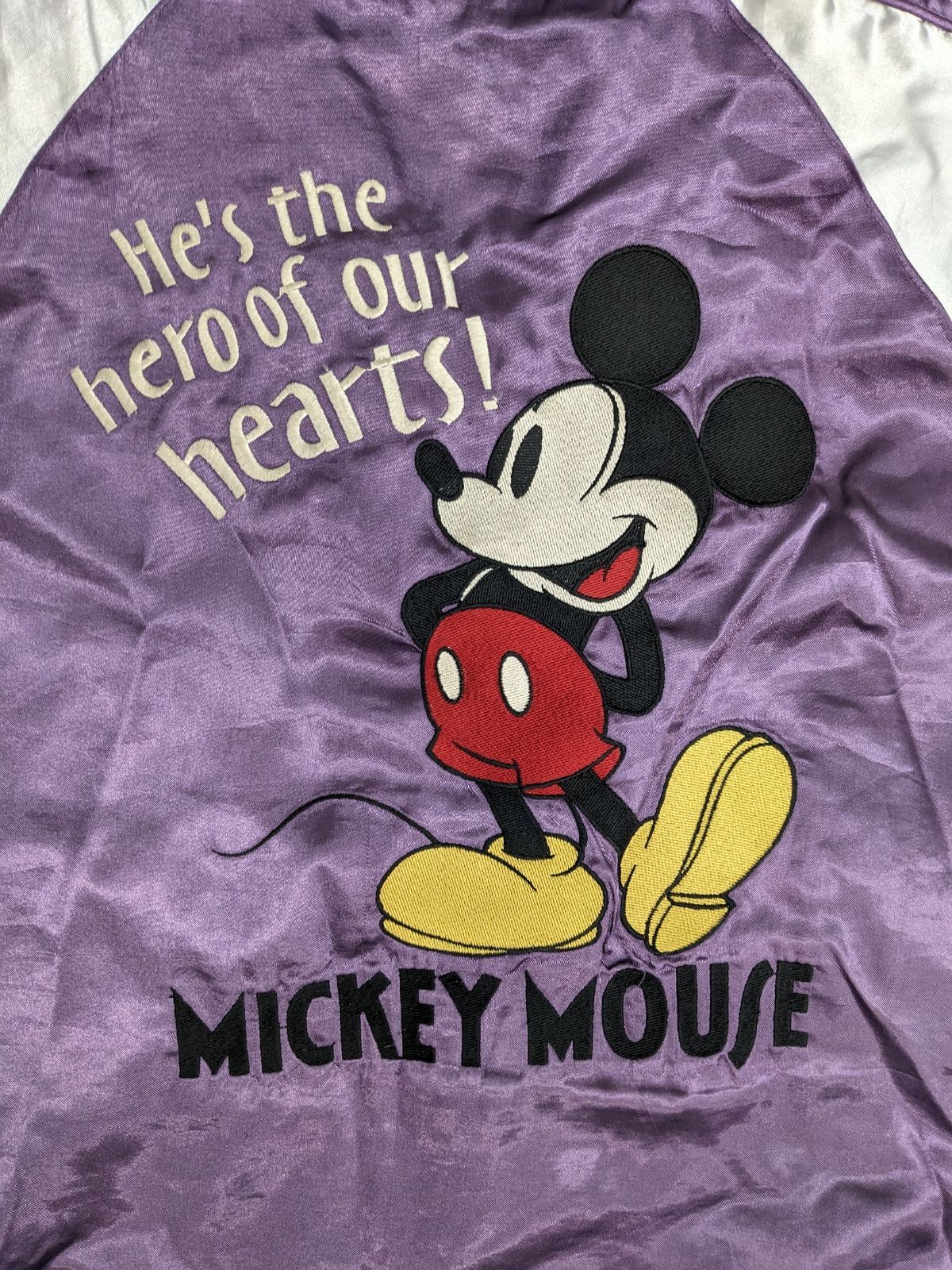 Disney ミッキーマウス スカジャン 紫×白 Mサイズ ディズニー