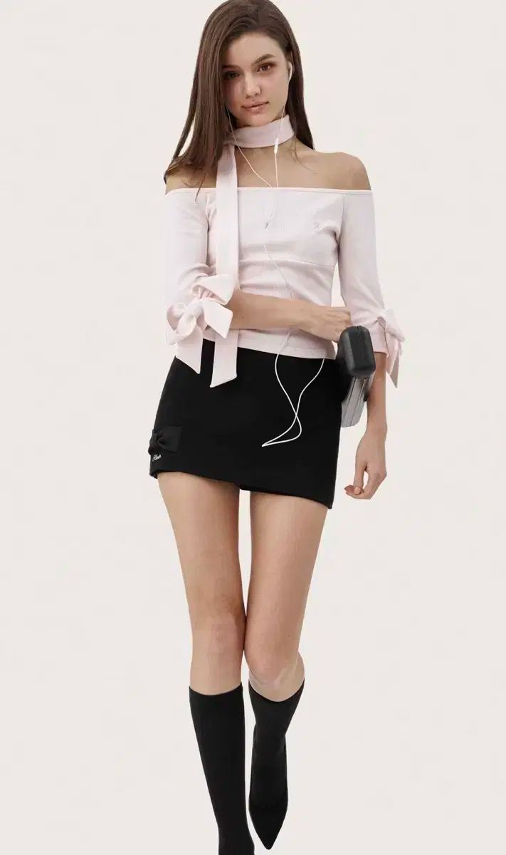 カルバン クライン シアー Bow Me mini skirt Black Sサイズ