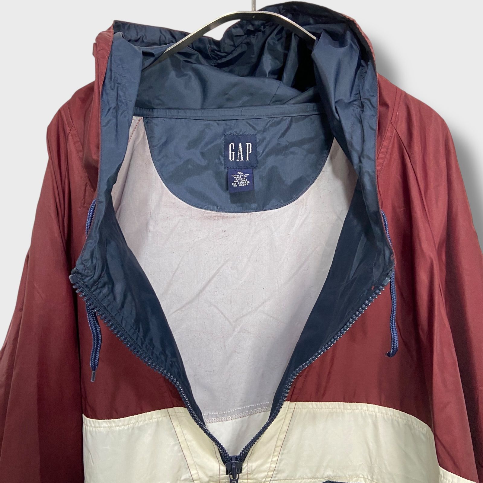 GAP アノラックパーカー 90's-00's GAP オールド ギャップ ナイロン アノラックパーカー 緑系