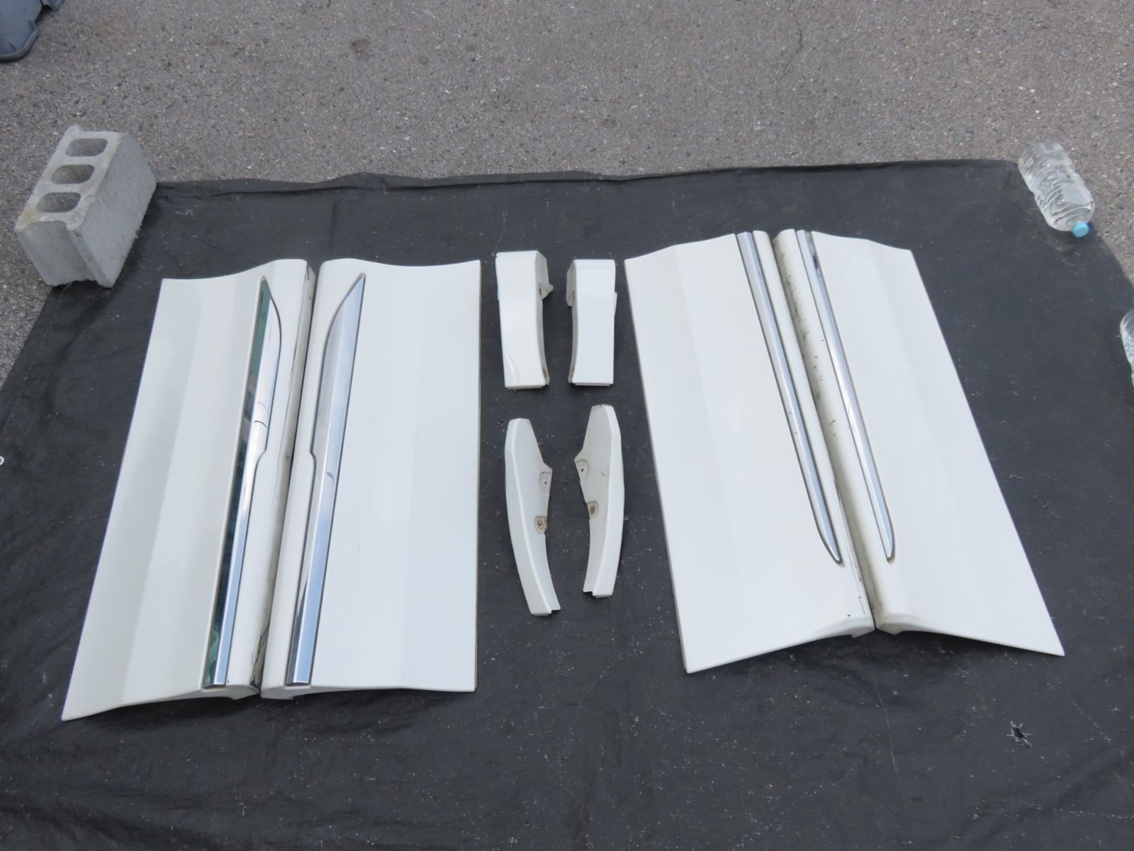 LA6424 ヴェルファイア GGH25W 前期 ドアパネル サイドパネル プロテクター 8点 MODELLISTA 白070 ANH20W ANH25W アルファード 擦り傷