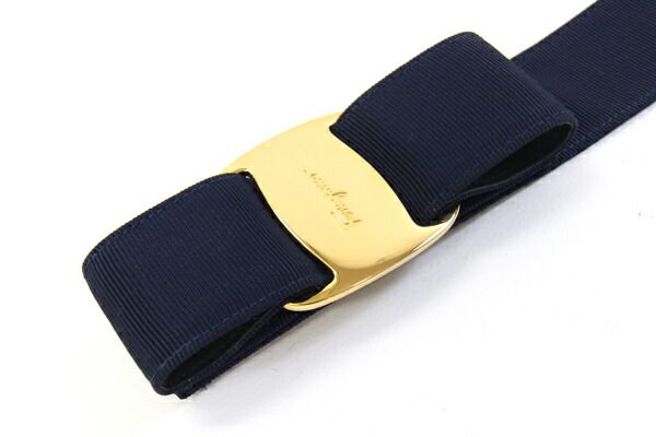 フェラガモ ベルト ヴァラ 8046 ネイビー Sサイズ