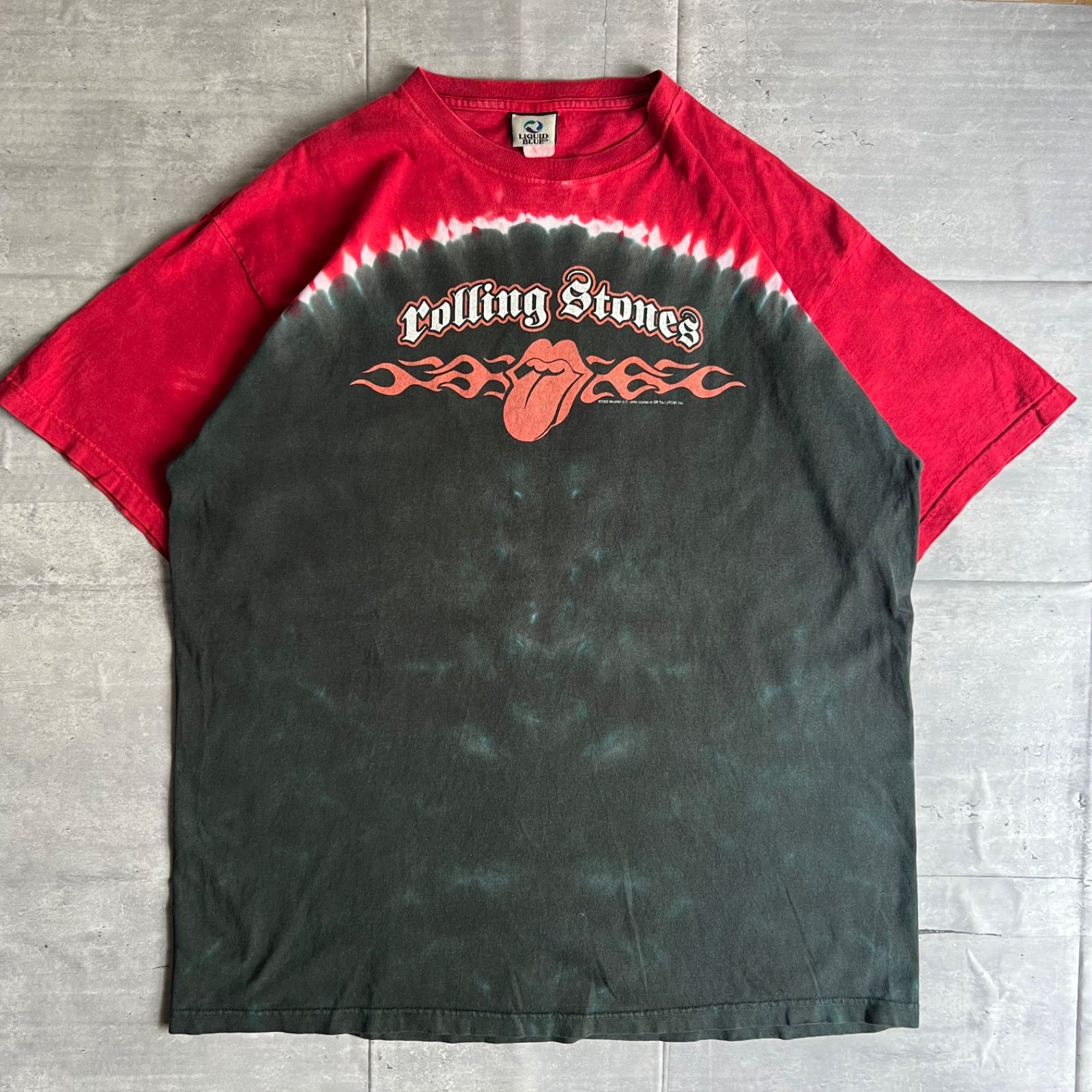 ローリングストーンズ　タン　タイダイ　バンドT LIQUED BLUE USA製 LIQUID BLUE USA製 リキッドブルー ローリングストーンズ タイダイT