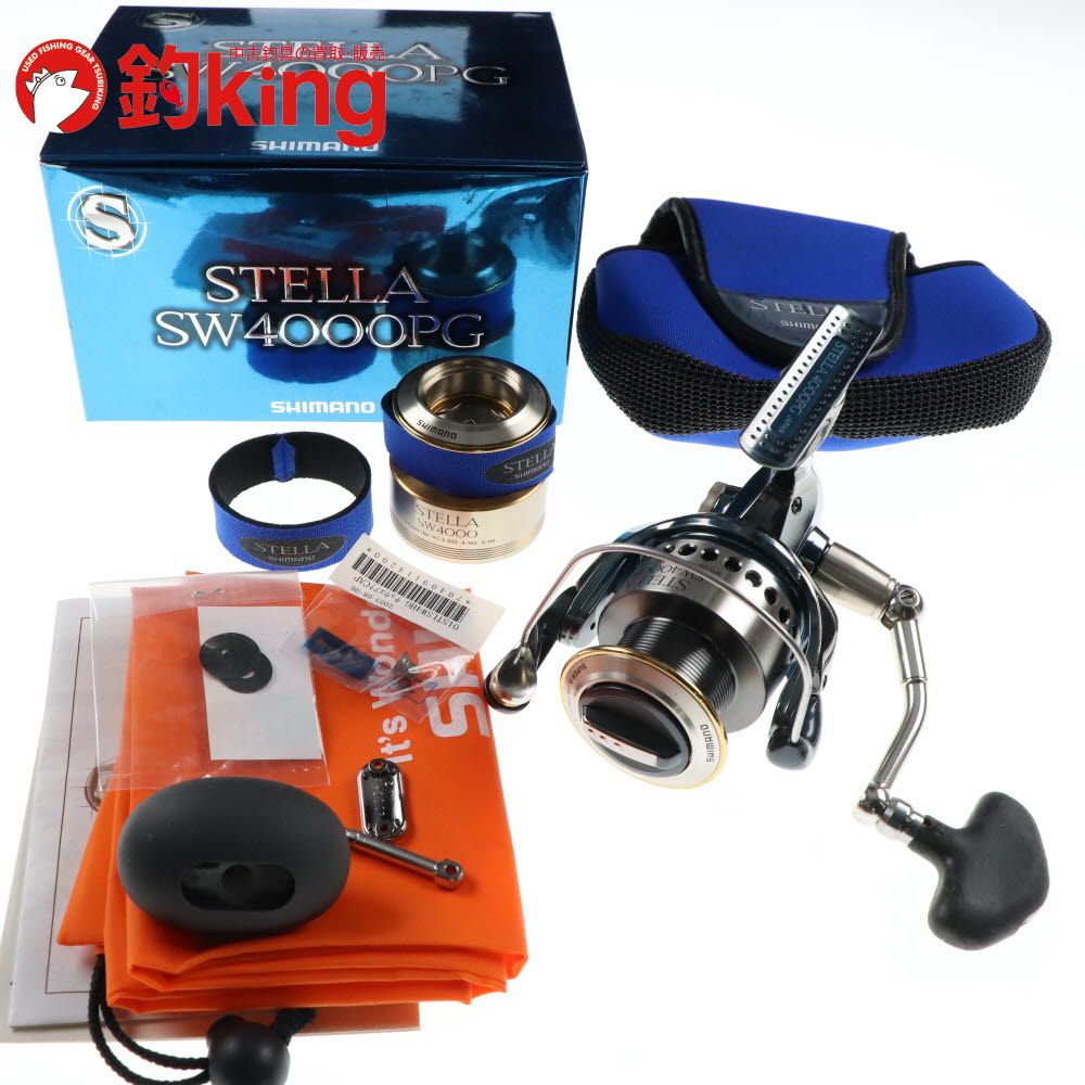シマノ 01 ステラSW 4000PG 純正替スプール付 /T302M 美品 シーバス  