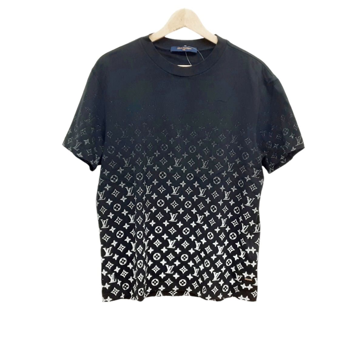 LOUIS VUITTON(ルイヴィトン) 半袖Tシャツ サイズM メンズ美品 LVSE モノグラムグラディエントTシャツ 黒×白 - メルカリ