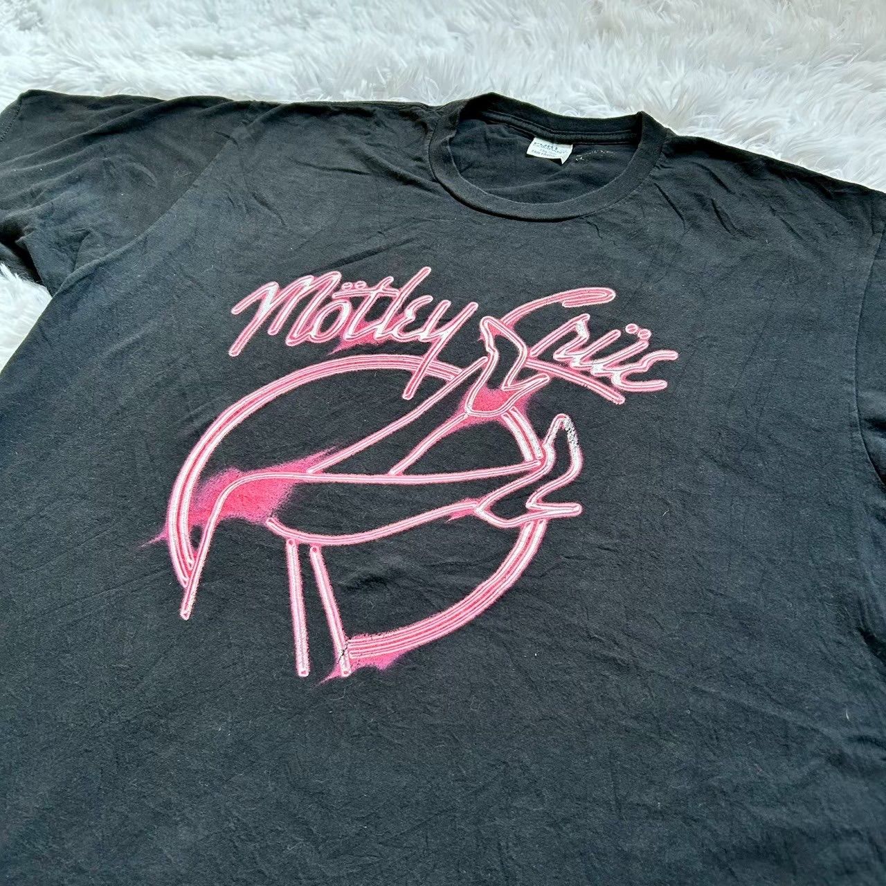 80s Motley Crue ロゴ刺繍半袖シャツ　モトリークルー　ヴィンテージ 80s Motley Crue ロゴ刺繍半袖シャツ モトリークルー ヴィンテージ