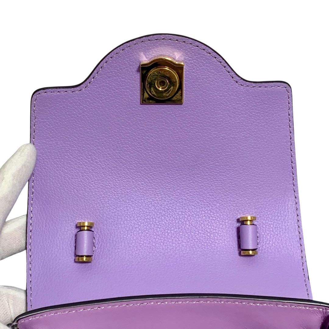 ヴェルサーチ ハンドバッグ スモール メドゥーサ メデューサ パープル 紫 ヴェルサーチ ハンドバッグ スモール メドゥーサ メデューサ パープル 紫