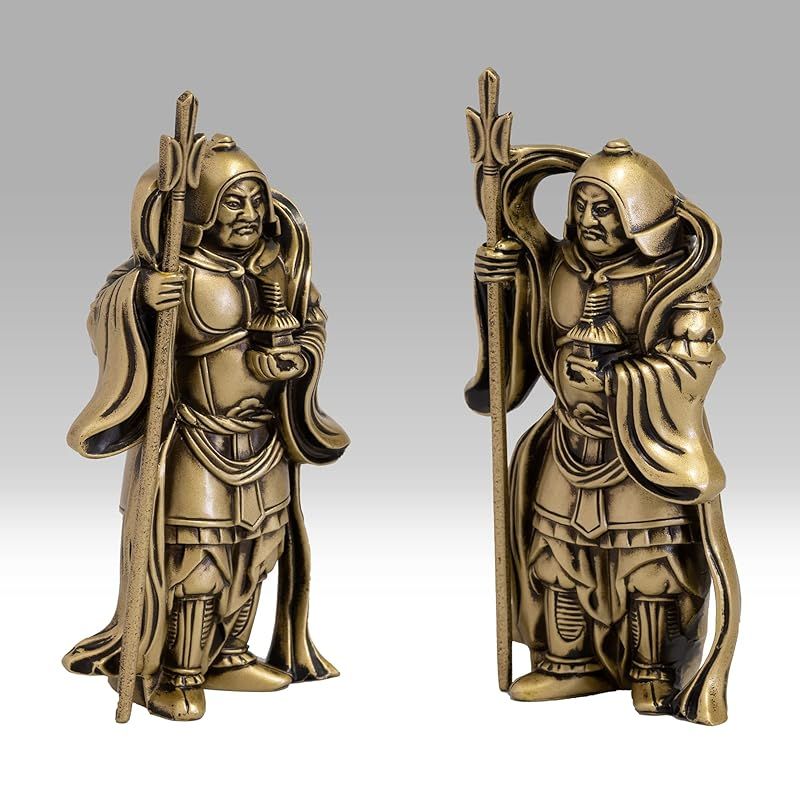 開運七福神 毘沙門天 シルキーゴールド 仏師 牧田秀雲 原型＿古美金 仏像 置物 高岡銅器 びしゃもんてん7f NEXPOTALLINN_EU