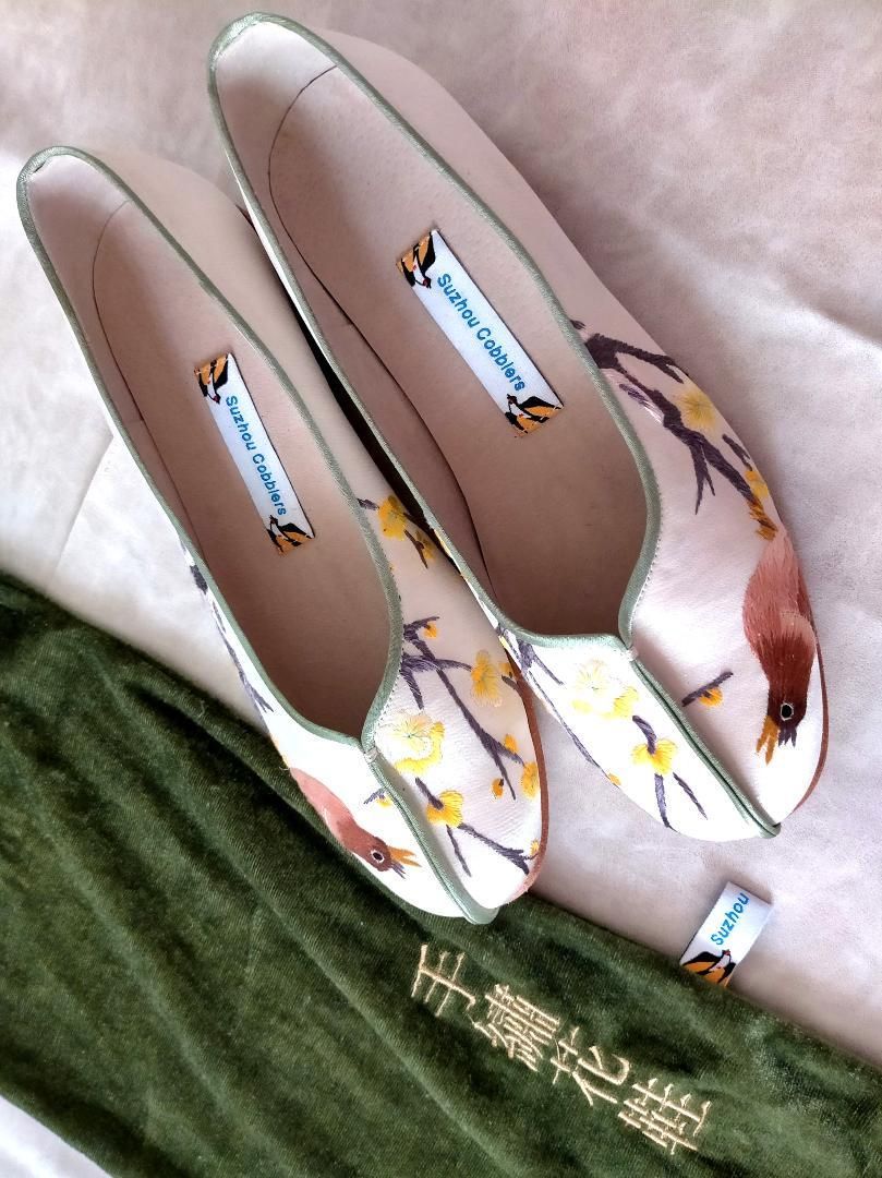 Suzhou Cobblers スージョー コブラーズ 刺繍靴 中国刺繍サンダル