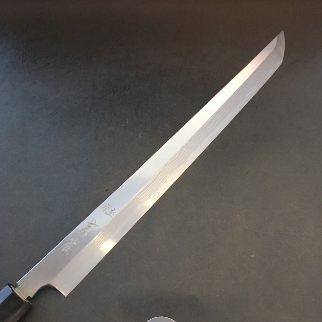 銀座 菊藤 特選 先丸蛸引 300ミリ 安来青紙1号多層鋼 銀座 菊藤 特選 先丸蛸引 300ミリ 安来青紙1号多層鋼 - メルカリ