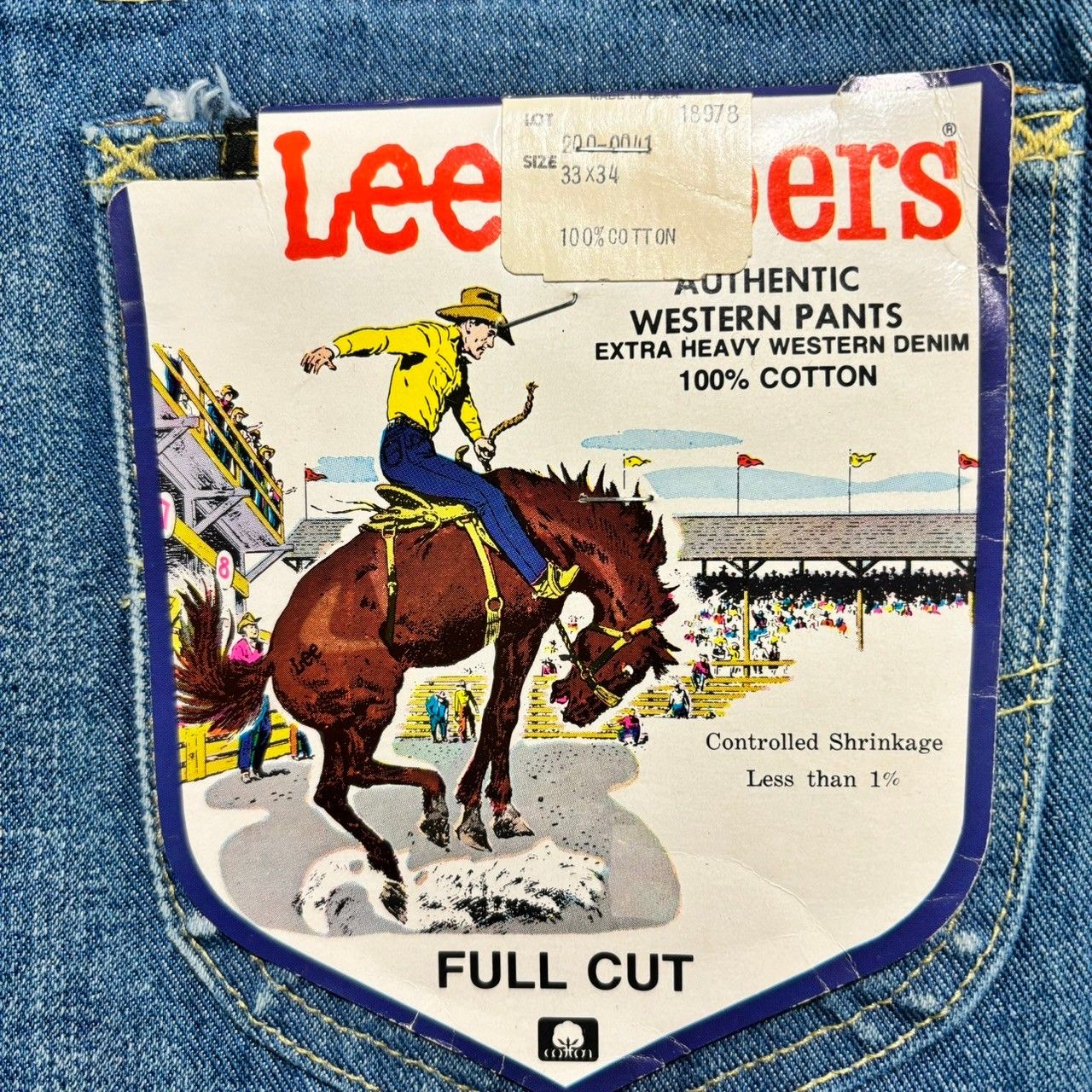 LEE(リー) 70's 200 RIDERS dead stock stonewashed vintage denim pants デッド ...