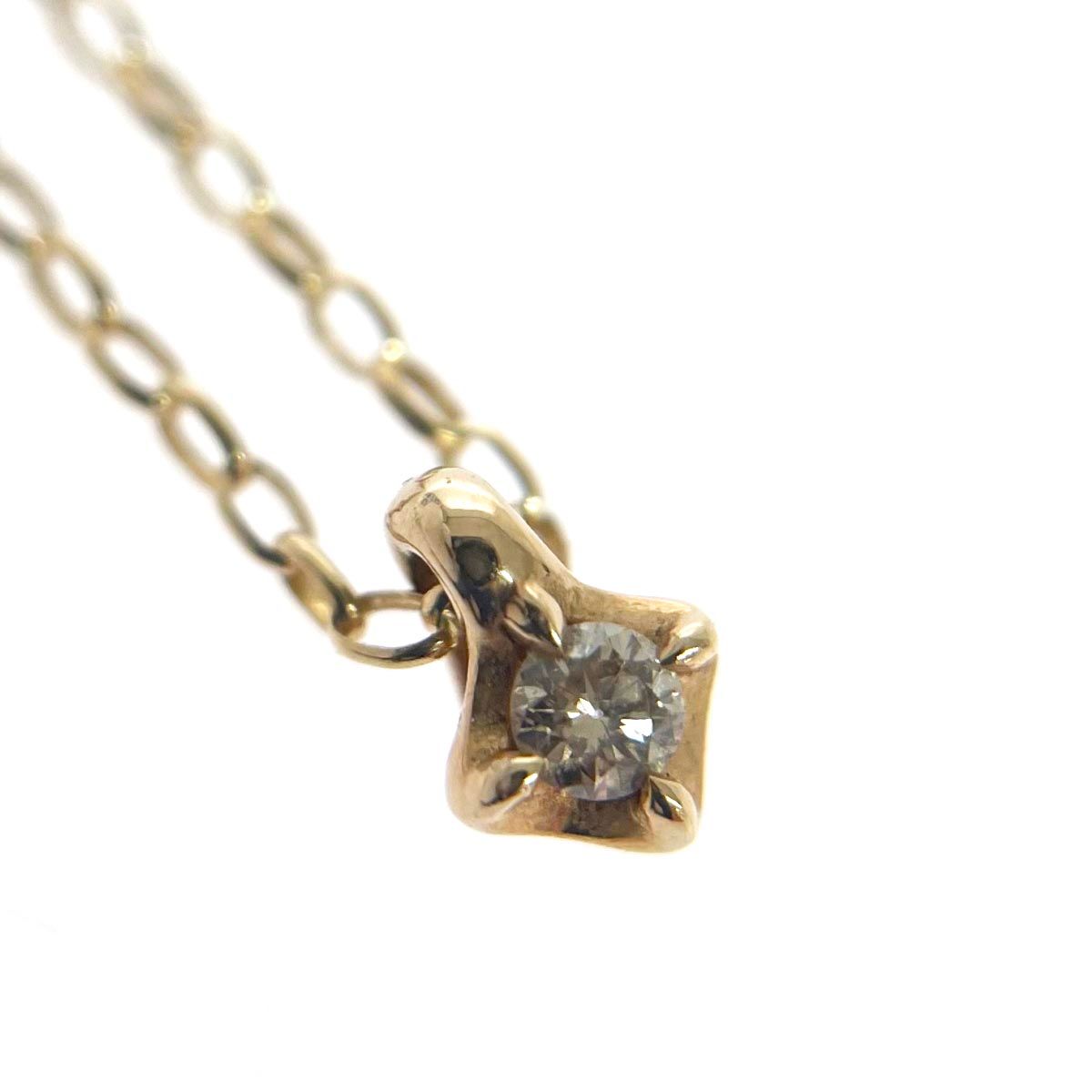 NOJESS ノジェス K10ネックレス ダイヤ0.03ct/K10YG/総重量0.9g