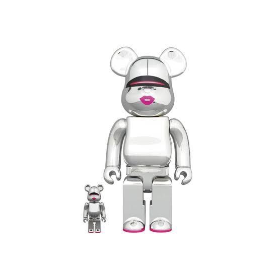 MEDICOM TOY BE@RBRICK SORAYAMA 2G Silver Ver. 100%&400% メディコム