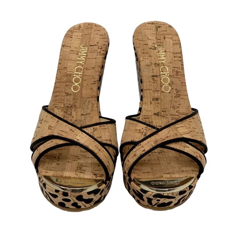 ジミーチュウ JIMMY CHOO サンダル 靴 シューズ コルク ベージュ 