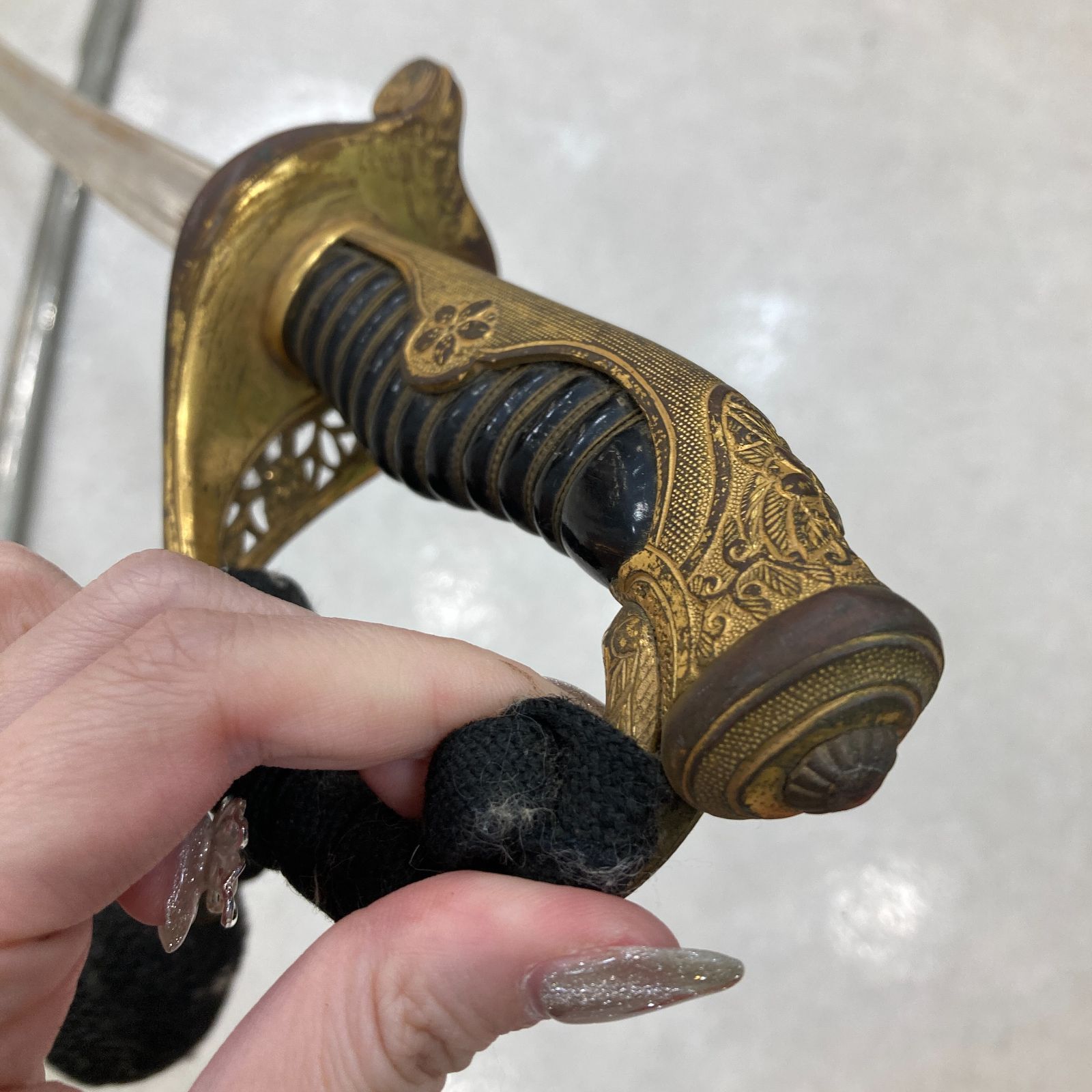 1000円～　アンティーク　サーベル　指揮刀　軍刀　儀礼刀　軍装品　模造刀　E001-IS 剣模造刀旧日本軍儀礼刀軍刀指揮刀軍刀サーベルアンティークレトロ