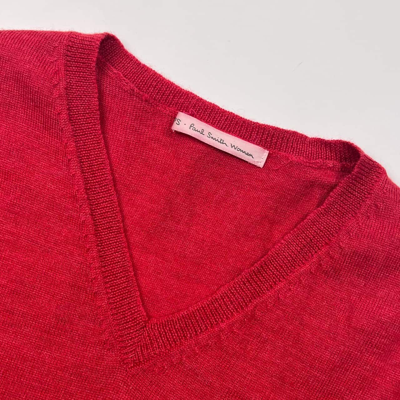PS Paul Smith Women ポールスミス Vネック 長袖 ウール ニット 