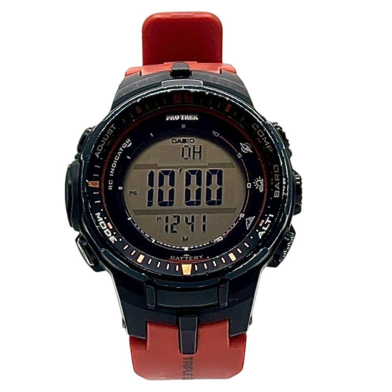 CASIO ソーラー式　PROTREK PRW-3000 登山時計　オレンジ 冒険心を刺激するギア✨】 CASIO カシオ PROTREK PRW-3000