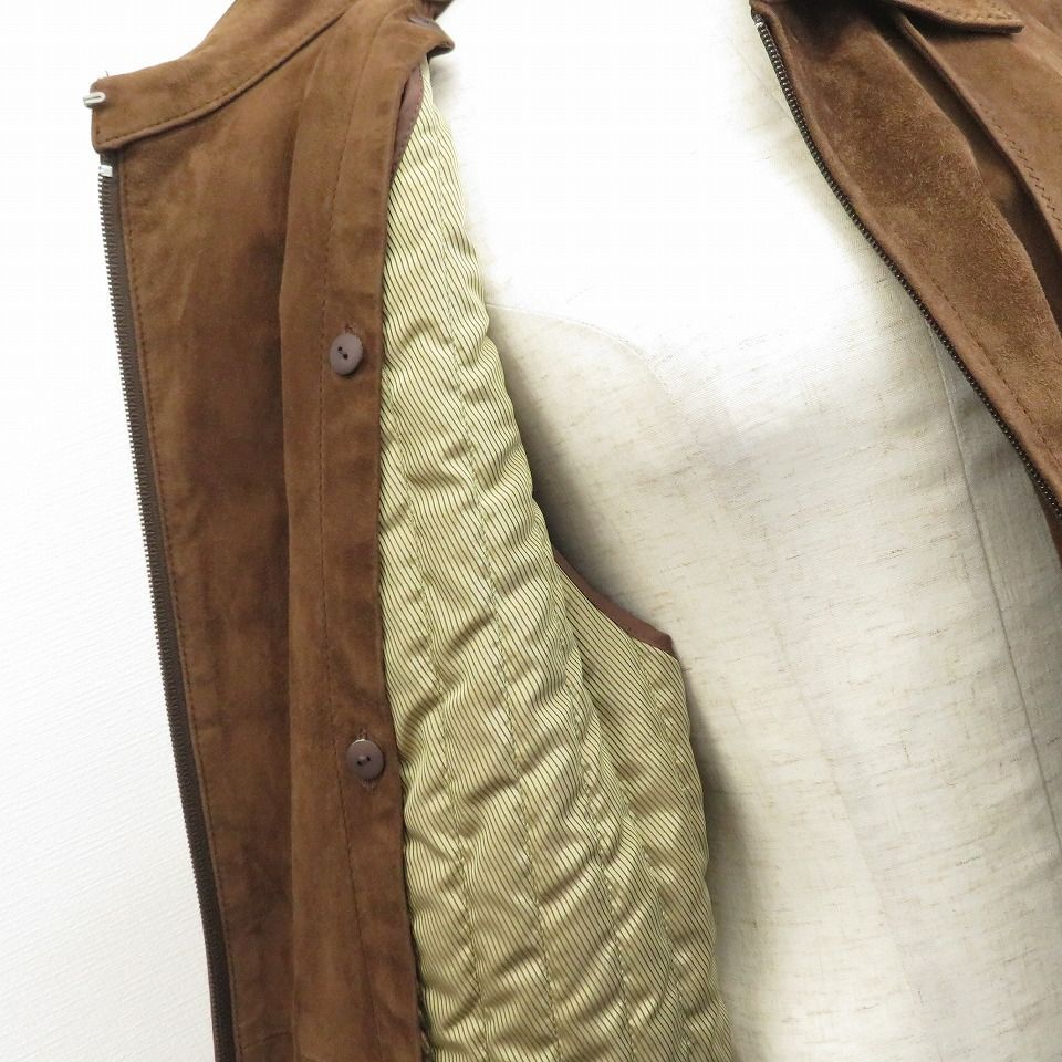 アクアスキュータム Aquascutum ラムレザー スウェード ジャケット 本