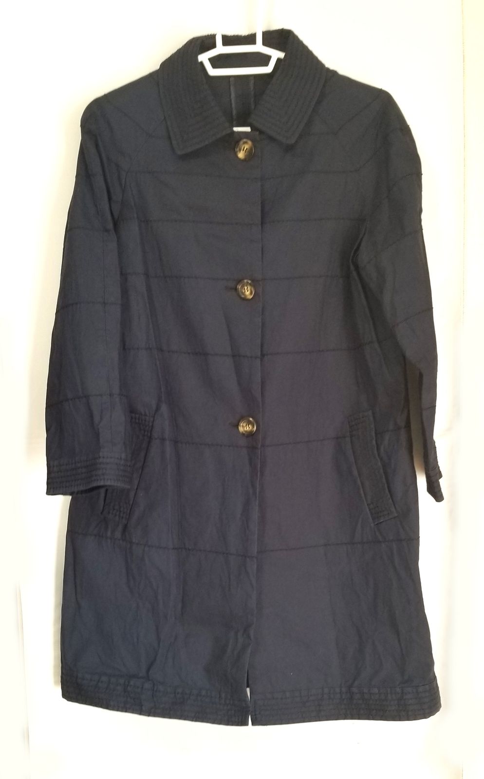 モンクレール CHEVAINE スプリングコート サイズ0 ネイビー 中古・古着通販】MONCLER (モンクレール) CHEVAINE/コート ネイビー