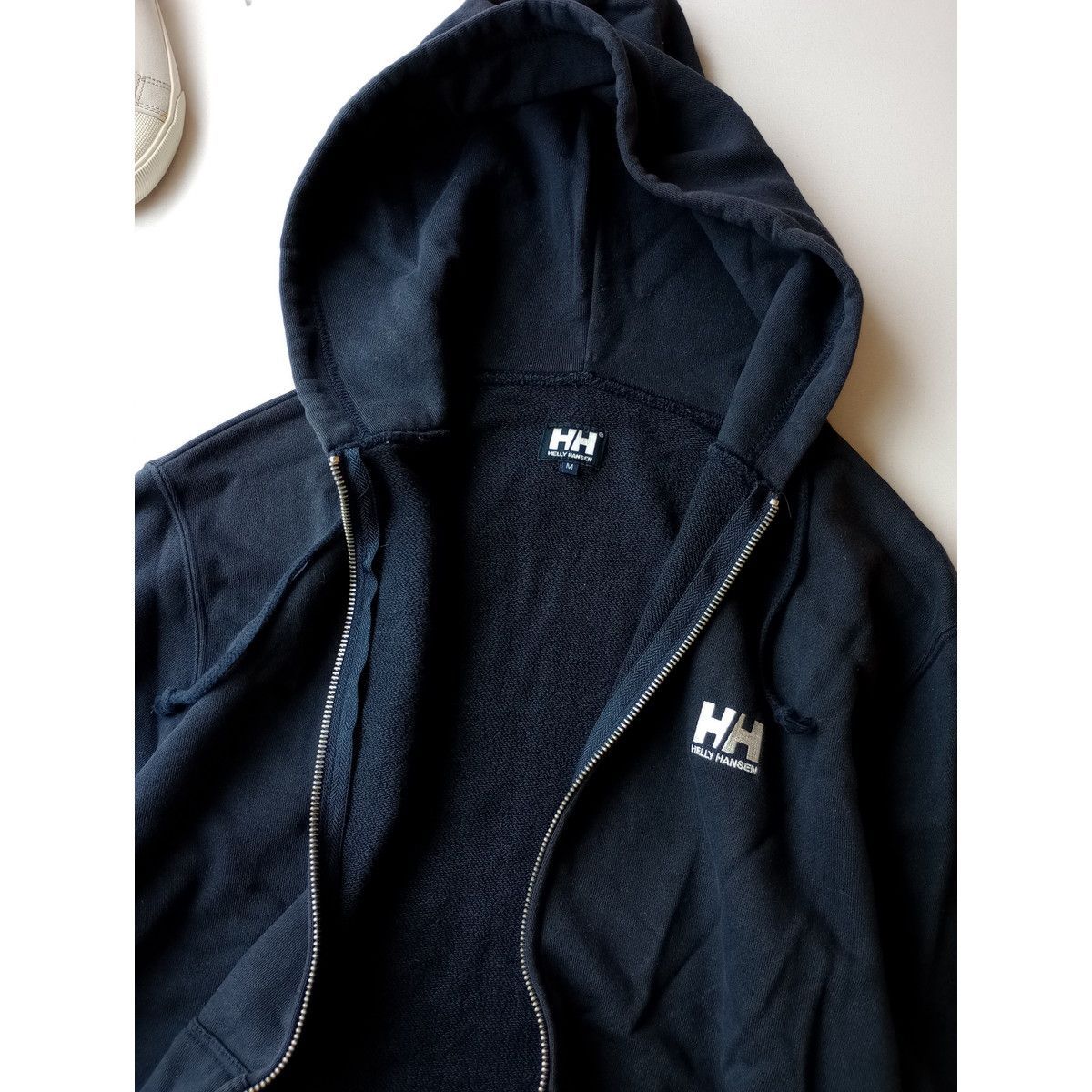 HELLY HANSEN ロゴフルジップフーディ ジップパーカー メンズ M ネイビー(115K+2220)24A☆