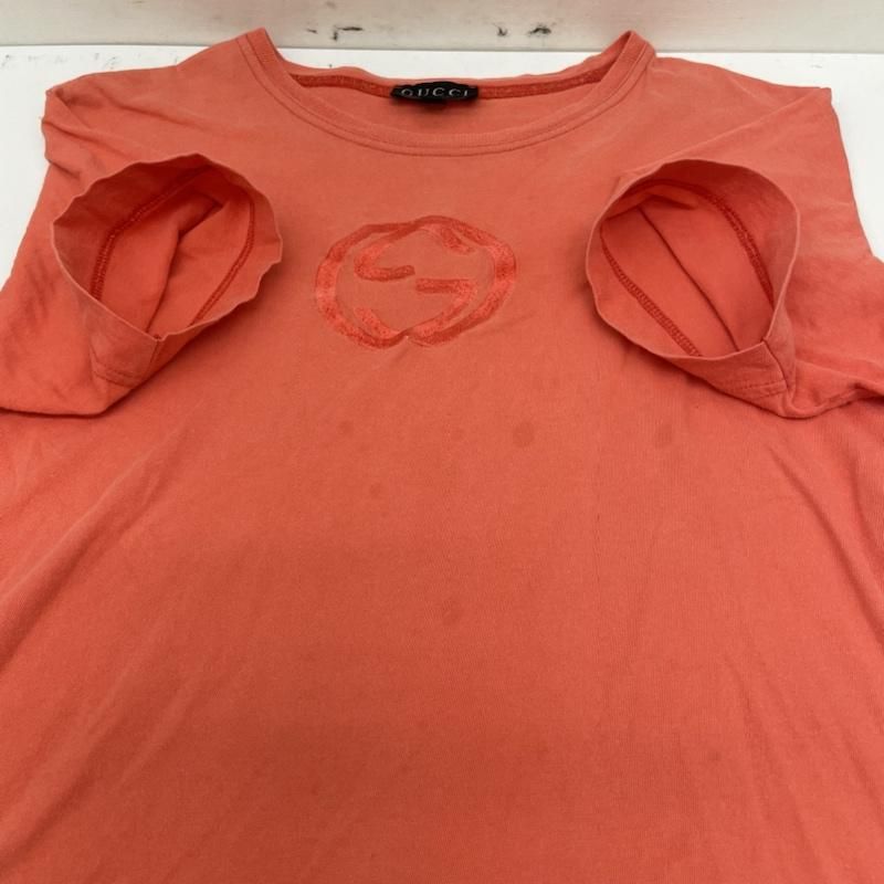 グッチ オールド 半袖 Tシャツ 刺繍入り ビッグロゴ レイブ ボールドカラー クルーネック カットソー M 10135704 10135704 GUCCI グッチ カットソー 半袖 オールド 半袖 Tシャツ 刺繍入り