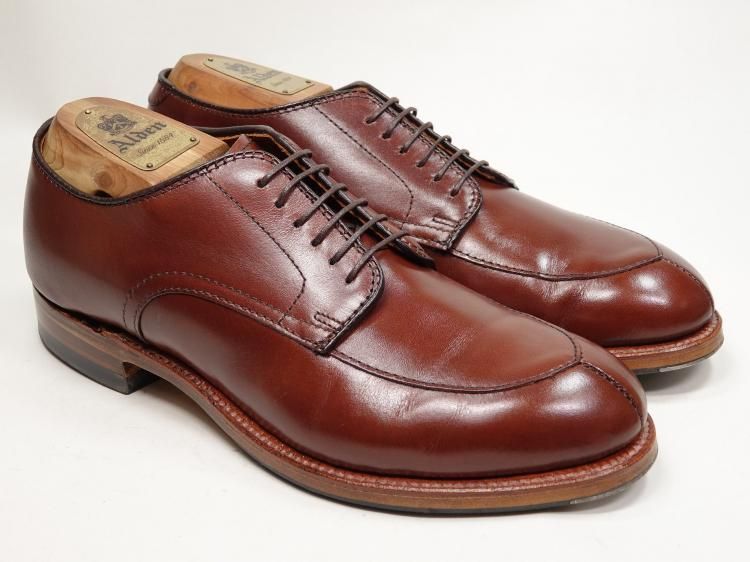 激安の注文 美品 ALDEN Vチップ 6.5D ダークブラウン モディファイド