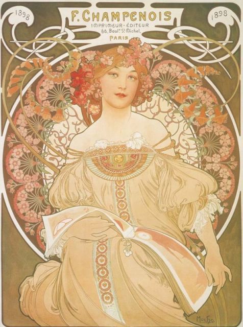 種類1：f4 額絵 ミュシャ 夢想 f8・f6・f4サイズ 世界の名画シリーズ Mucha