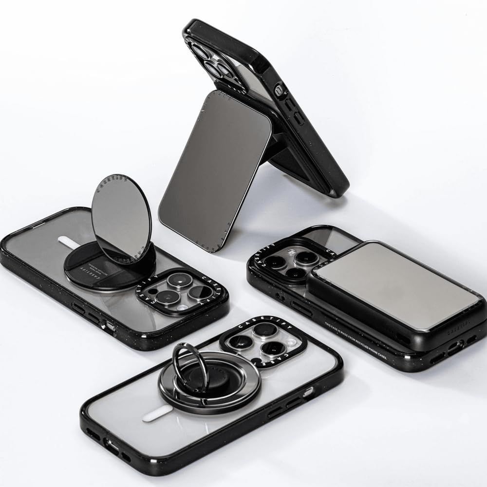 【色:ブラック】CASETiFY Snappy™ グリップスタンド MagSaf Amazon.com: CASETiFY Snappy Grip Stand Compatible with