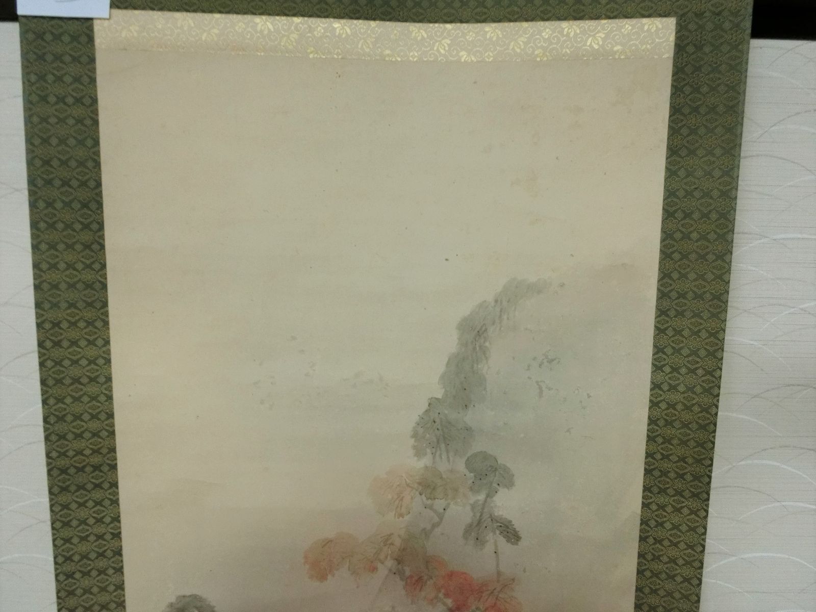 【掛け軸　紅葉山家文　菊池「容斎」掛軸・34・】◆花鳥　仏画　美術　書画骨董 掛け軸 紅葉山家文 菊池「容斎」掛軸・34・】◇花鳥 仏画 美術