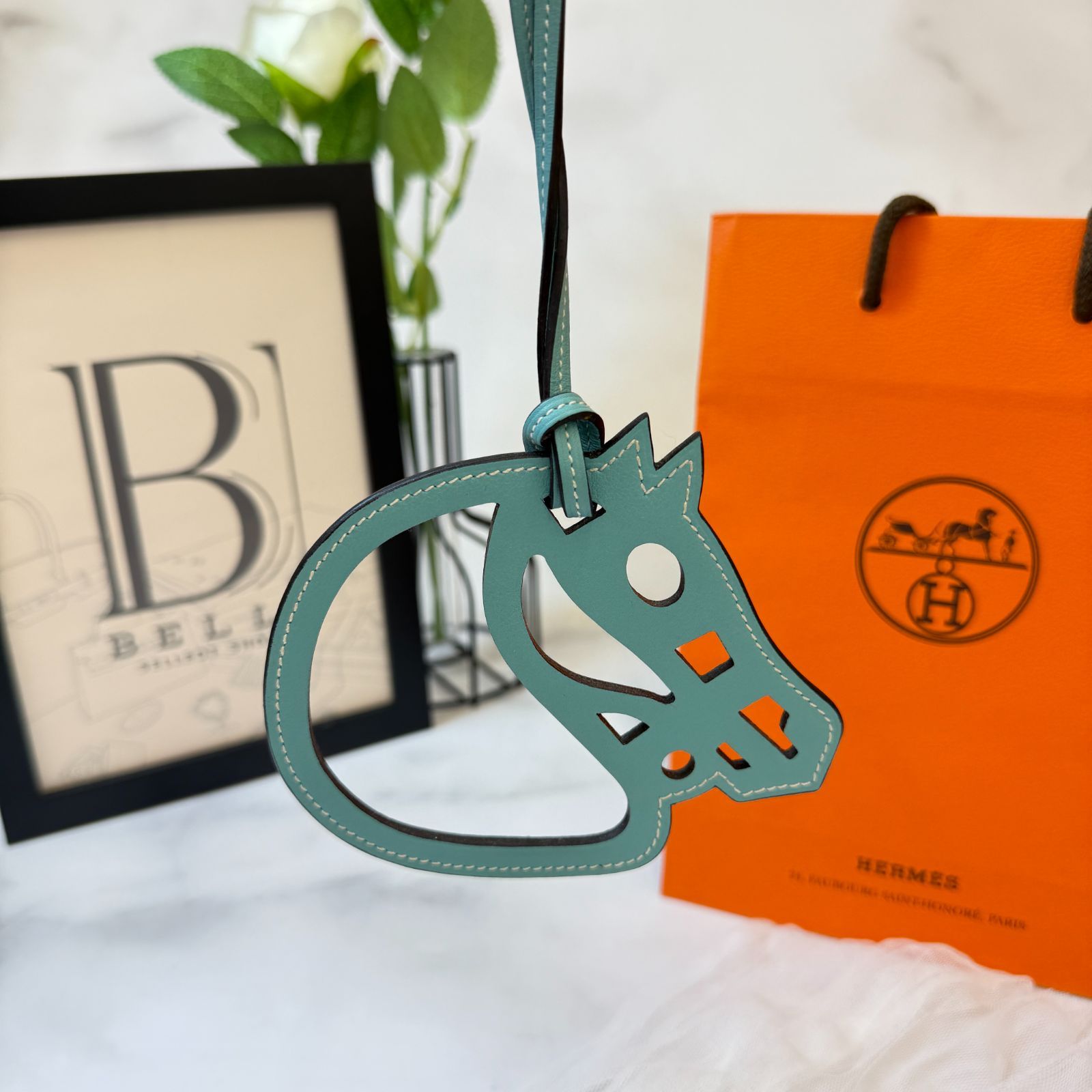 エルメスSV925ポリードバックモチーフピルケース袋リボン付