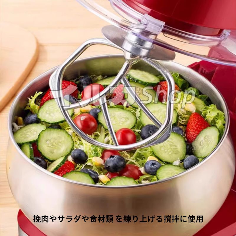 スタンドミキサー 家庭用 業務用ミキサー 卓上ミキサー 業務用スタンドミキサー 一台三役 6段階変速 パン作り ケーキ お菓子 5L大容量 混ぜる 練る 泡立てる メタルミキサー パンこね機 低騒音キッチンマシンSC-205A 1909 WWW_KANDAIZUMI_COM