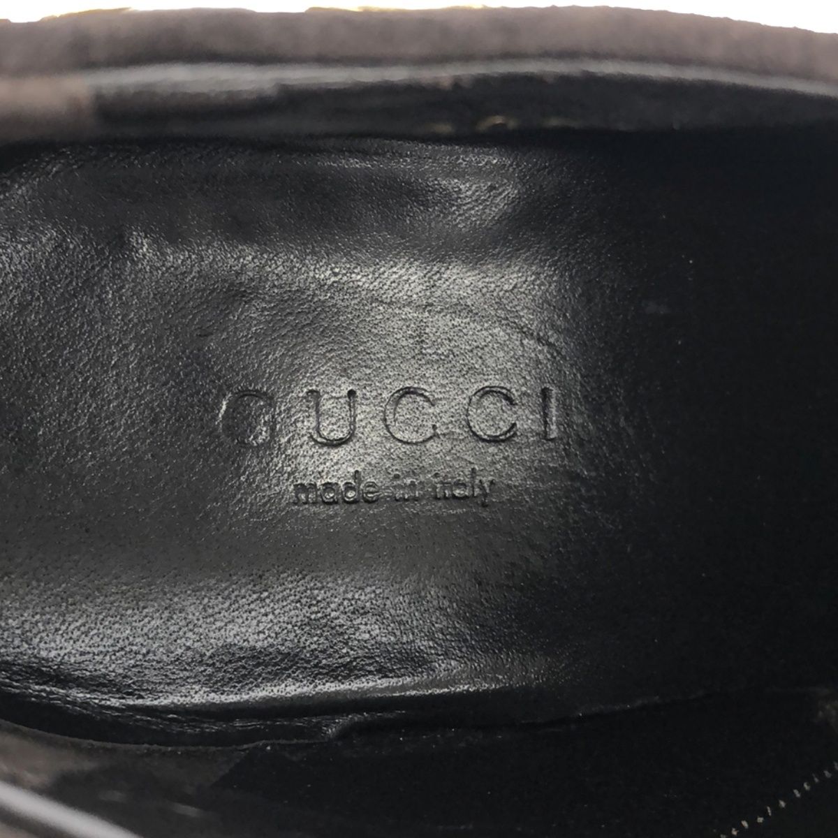 GUCCI グッチ スタッズデザインスエード ブーティ ブラウン 35 208394 