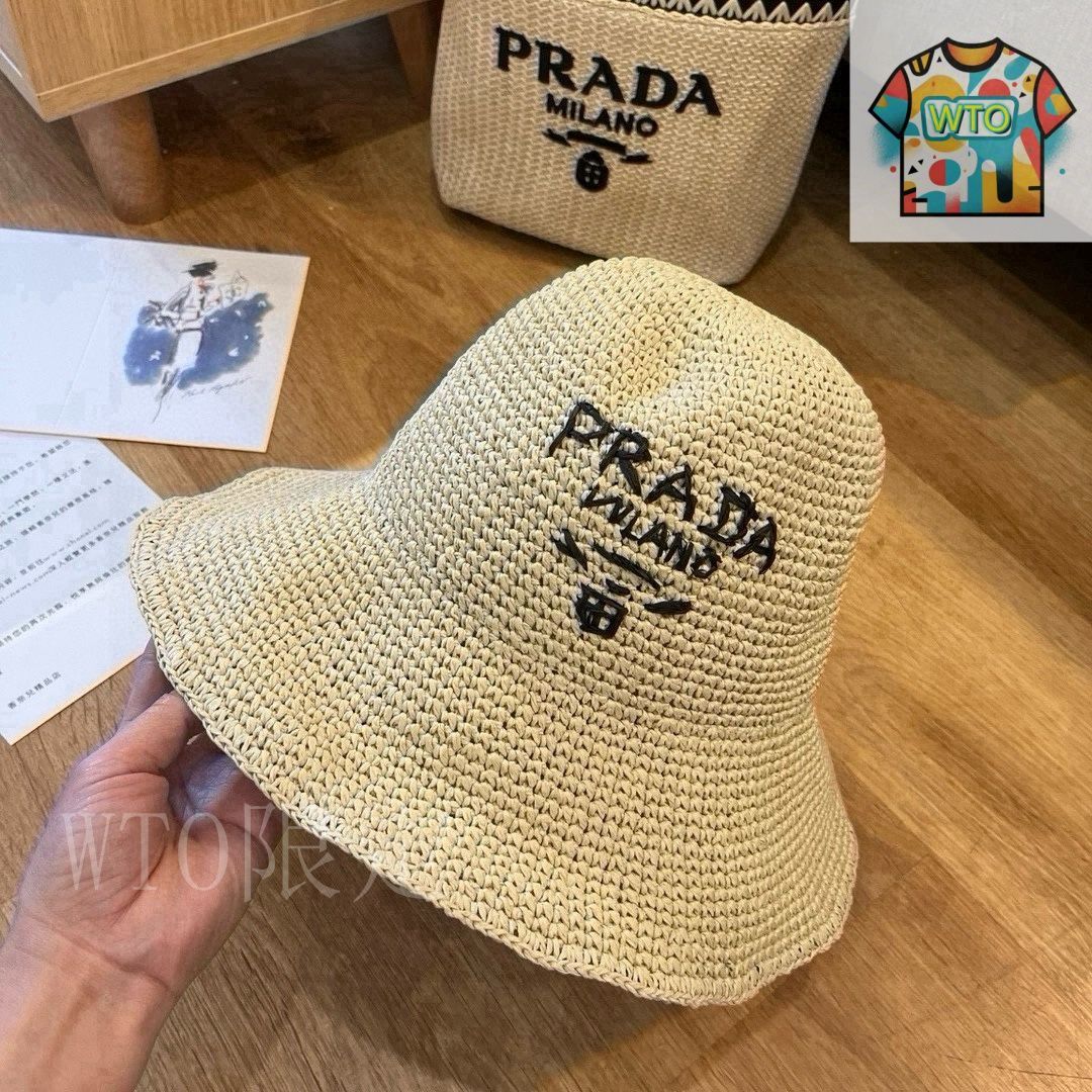 今日特価】PRADA 2025 フォールダブル ストローハット - メルカリ