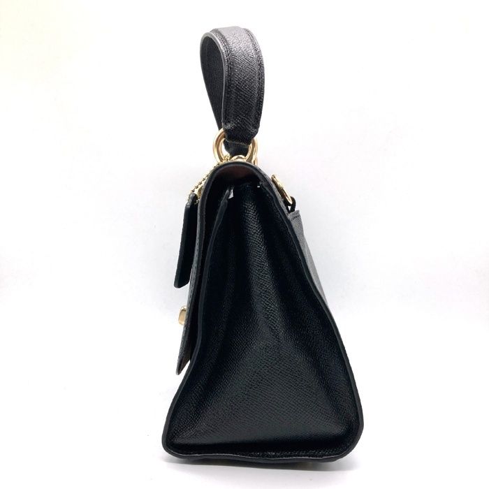 【COACH】美品！2way レザー　ハンドバッグ　ショルダーバック　ブラック 送料無料 コーチ COACH スワッガー レザー 2WAY ハンドバッグ