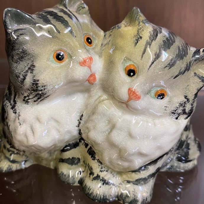 ヴィンテージ 雑貨 置物 フィギュア ツインキャット ペルシャ猫 サバトラ Beswick ベズウィック イギリス 1955-1972年頃 14A1037 NEXPOTALLINN_EU