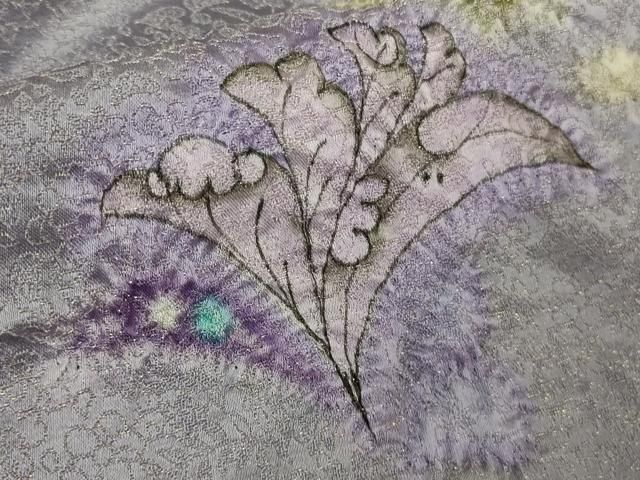 平和屋着物□極上 道中着 ロング丈 単衣 辻が花地紋 暈し染め