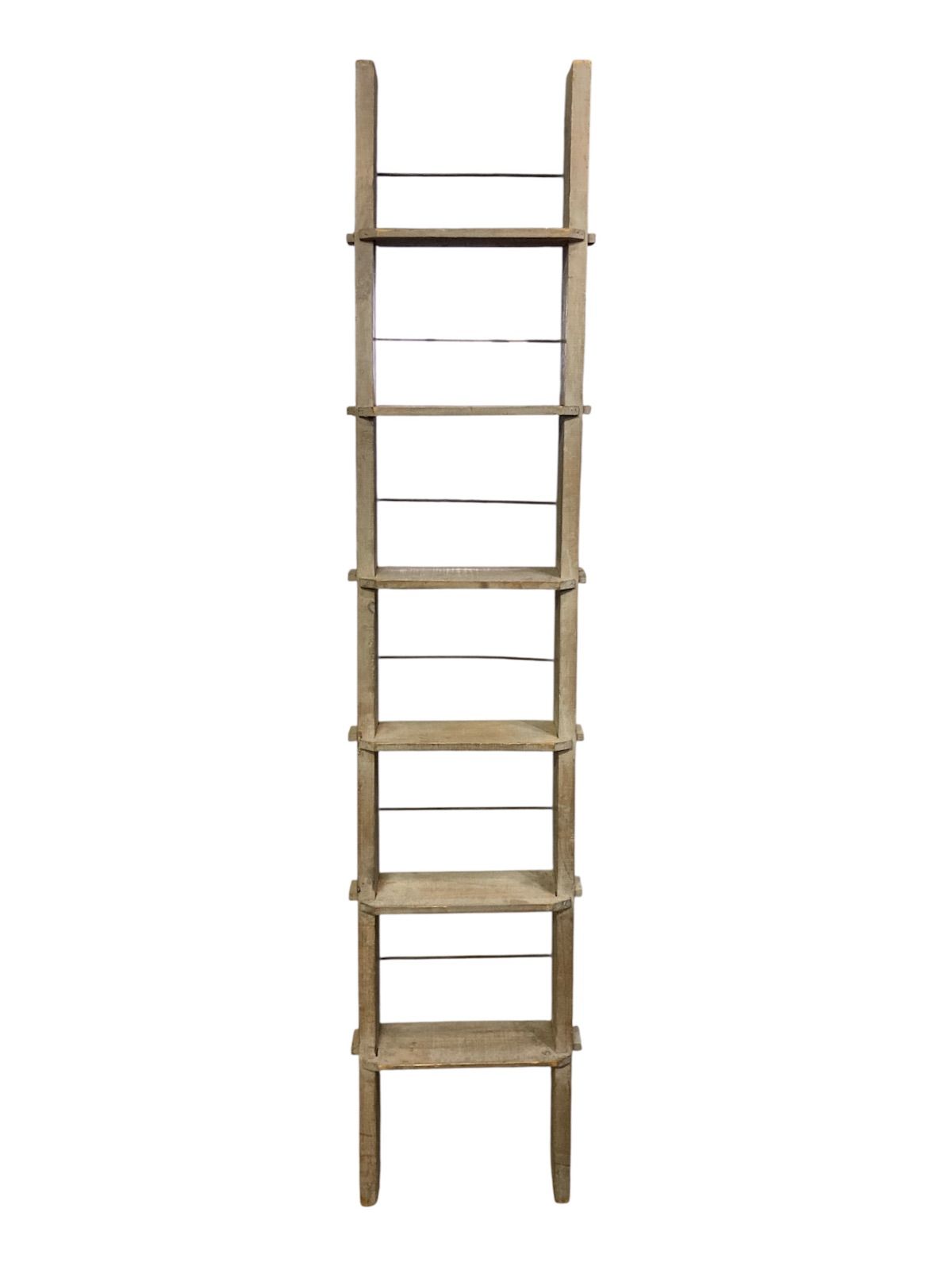 美品 ブックシェルフ アンティークシダー ラダー 高さ約168cm 幅約33cm