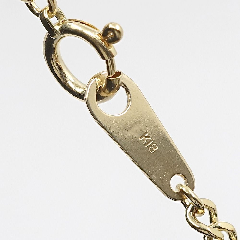 K18YG 2面シングル 喜平ネックレス 50cm 10.0g A 