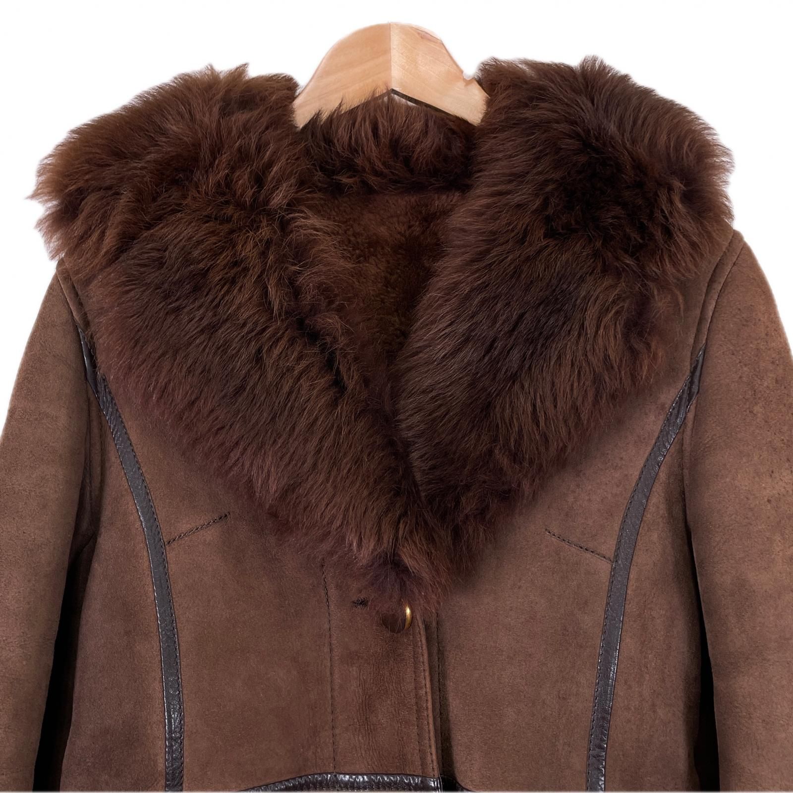 BALLY バリー ファーカラー ムートンコート 無地 秋冬 AW