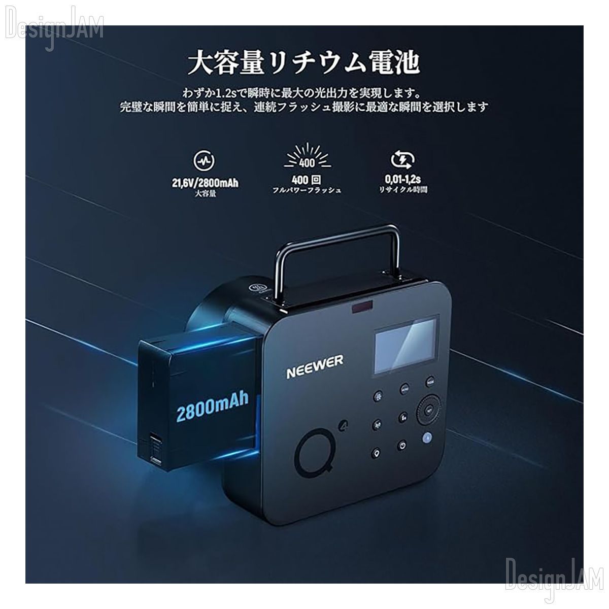 DJ24000047] NEEWER Q4 400Ws フラッシュストロボ 2.4G TTL 高速