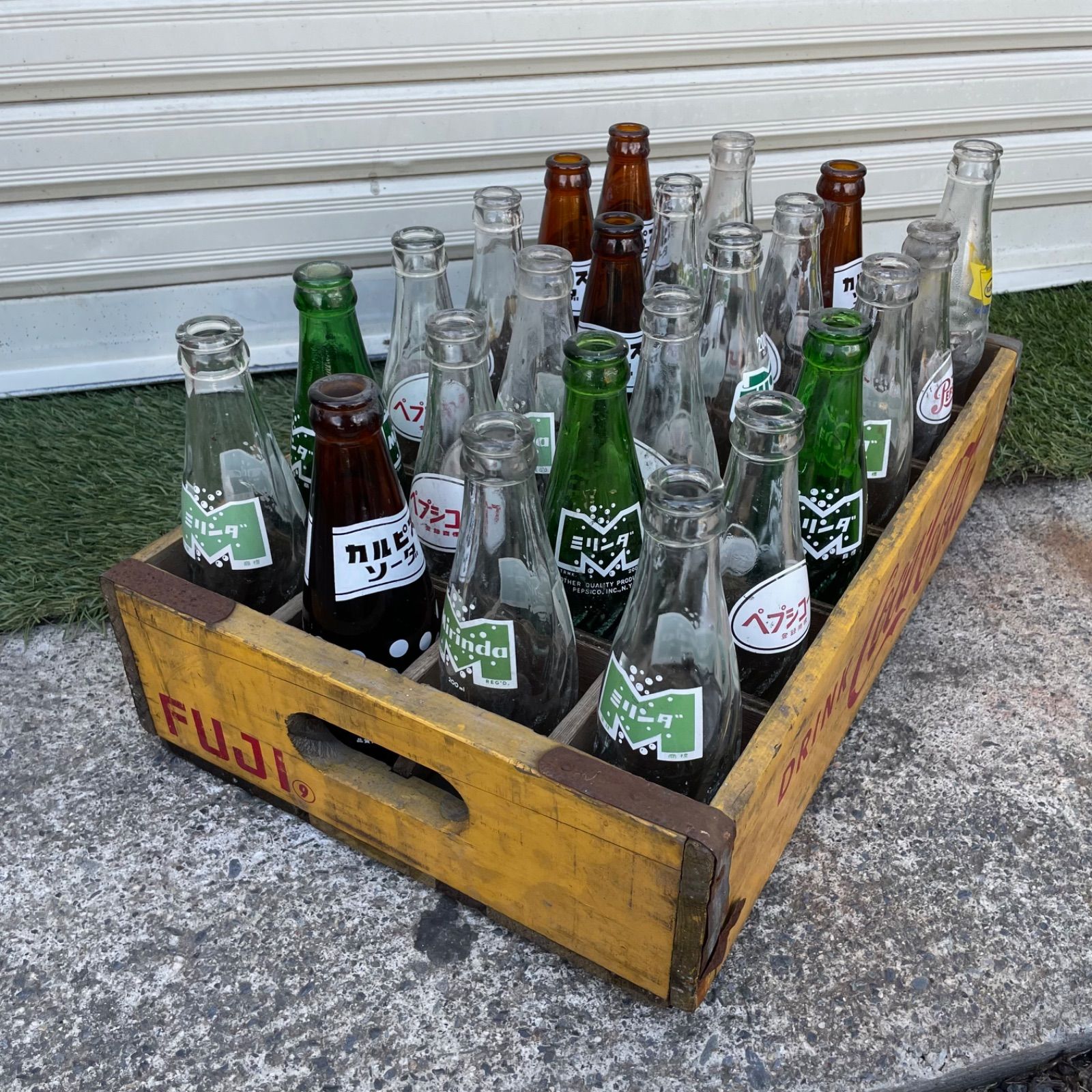 ♭ 昭和レトロ コカコーラ 木箱 空き瓶 計24本セット Coca-Cola