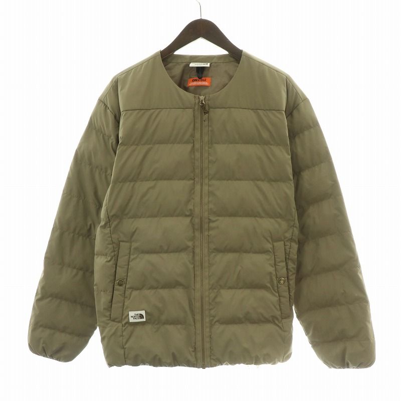 ザノースフェイス THE NORTH FACE ホワイトレーベル COMFY ON BALL JACKET オンボールジャケット ノーカラー 中綿 アウター ロゴ L カーキ NJ3NN56M /BB