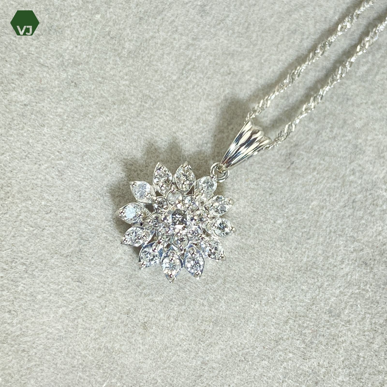 15‐44】ダイヤモンド ネックレス D0.5ct【中古】【PT850/900】【40 