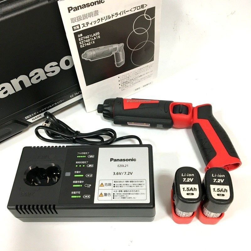 パナソニック 充電スティックドリルドライバー EZ7421LA2S-R 7.2 パナソニック 充電スティックドリルドライバー EZ7421LA2S-R 7.2