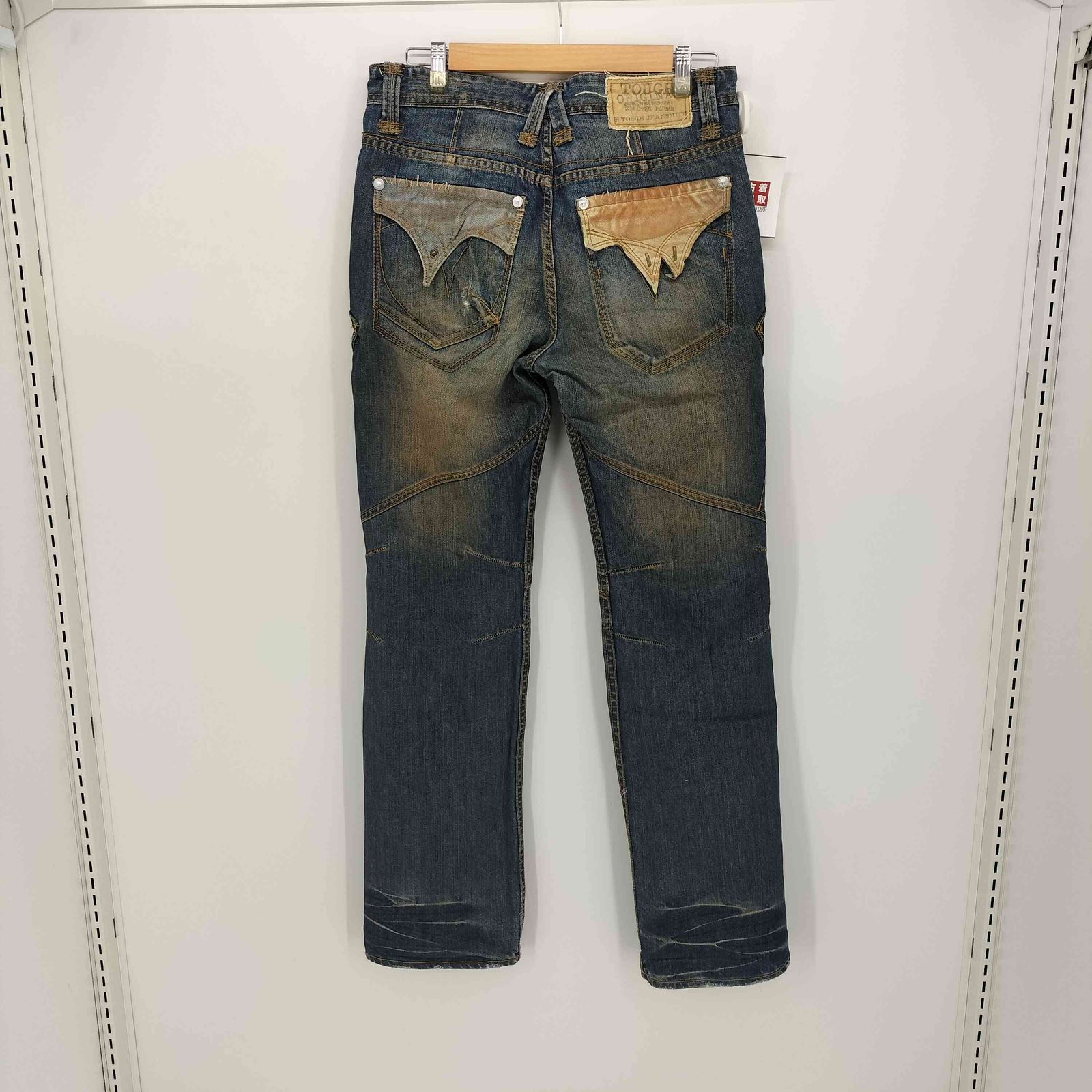 美品　TOUGH jeans mith　32 Y2K　ジーパン　ダメージ タフジーンズスミス TOUGH Jeansmith Y2K archive フラップ
